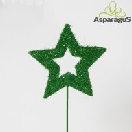 GLITTERES SIZÁLOS BETŰZŐ CSILLAG/ ZÖLD (5DB/ CS)
