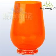 ÜVEG VÁZA/ NARANCS D:16,5cm