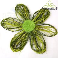 RAFFIA VIRÁG ZÖLD 30CM