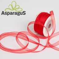ORGANZA SZALAG 7MMX30M/ PIROS