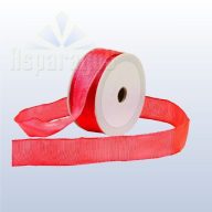 SZATÉN SZALAG DRÓTOS 25MMX10M/ PIROS