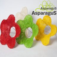 SIZÁL TÖLCSÉR VIRÁG/ 15CM/ MIX (4DB/ SZETT)