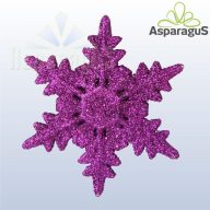 GLITTERES CSILLAG/ SÖTÉT LILA(11CM)**