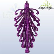 GLITTERES KARÁCSONYI DÍSZ/ SÖTÉT LILA(11CM)**