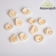 SZATÉN RÓZSAFEJ D:2CM/ KRÉM (100DB/ CS)***