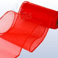 ORGANZA SZALAG 10CMX10M/ PIROS
