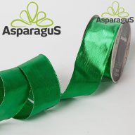KARÁCSONYI SZALAG 4CM X10M/ ZÖLD