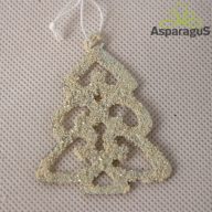 GLITTERES FENYŐFA 20DB/ CS/ FEHÉR***