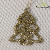 GLITTERES FENYŐFA 20DB/ CS/ ARANY***