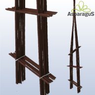 VIRÁG TÁMASZ (LÉTRA)13CMX77CM/ BARNA (10DB/ CS)***