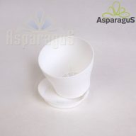 MÜANYAG KASPÓ ALÁTÉTTEL D:10CM/FEHÉR