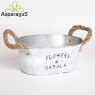 BÁDOG KASPÓ OVÁLIS FÜLLEL D:12X21CM H:9CM